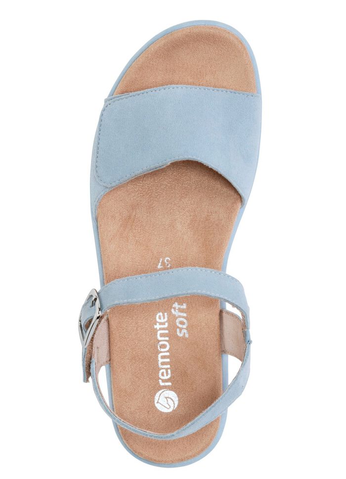 Sandaal gemaakt van fluwelen su&egrave;de 