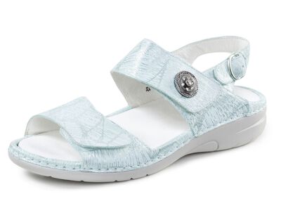Waldl&auml;ufer sandaal met metalen versiering met glittersteentjes 