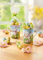 Gevulde koffiemokken van porselein, set van 2 