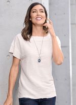 shirt met overlappende schouders 