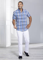 Overhemd "King's Road" met button-downkraag MARINEBLAUW GERUIT