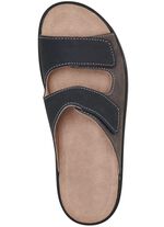 GINO GALANTE, comfortabele herenmuiltjes, breedte H, met uitneembaar voetbed DONKERBLAUWE MOKKA