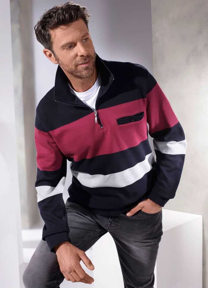 Sweatshirt met borstzak met knoop 