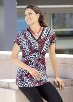 Expressieve tuniek met V-hals 