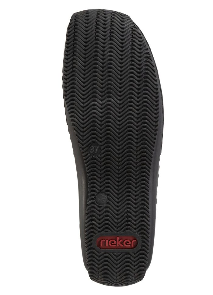 Rieker, klassieke damespantoffels, met rits ZWART