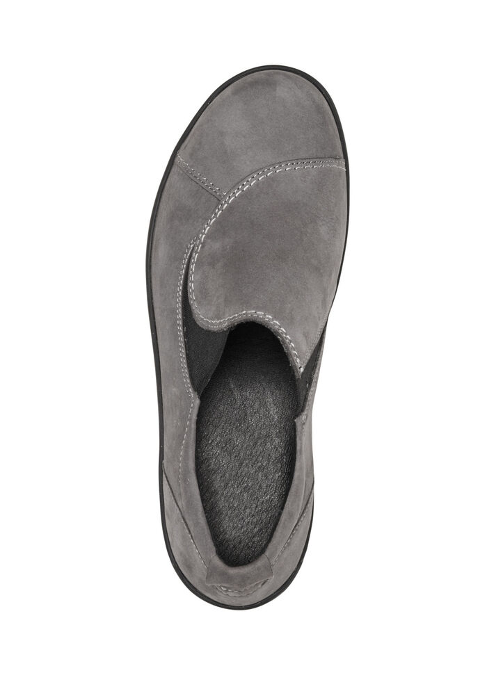 ELENA EDEN nubuck leren pantoffels GRIJS