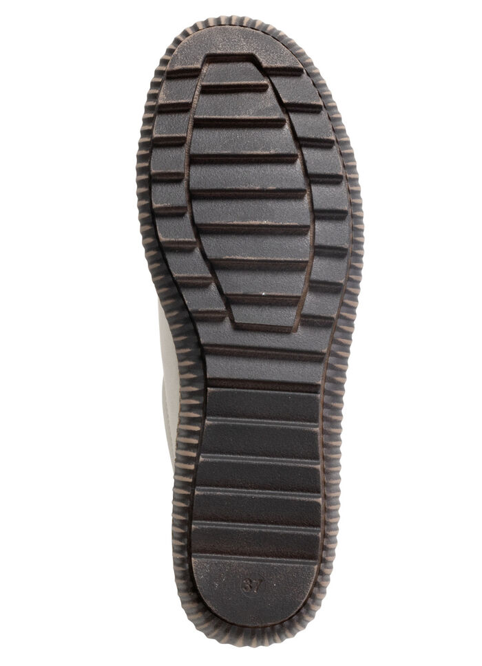 ELENA EDEN veterschoen met ritssluiting aan de zijkant KIEZELSTEEN