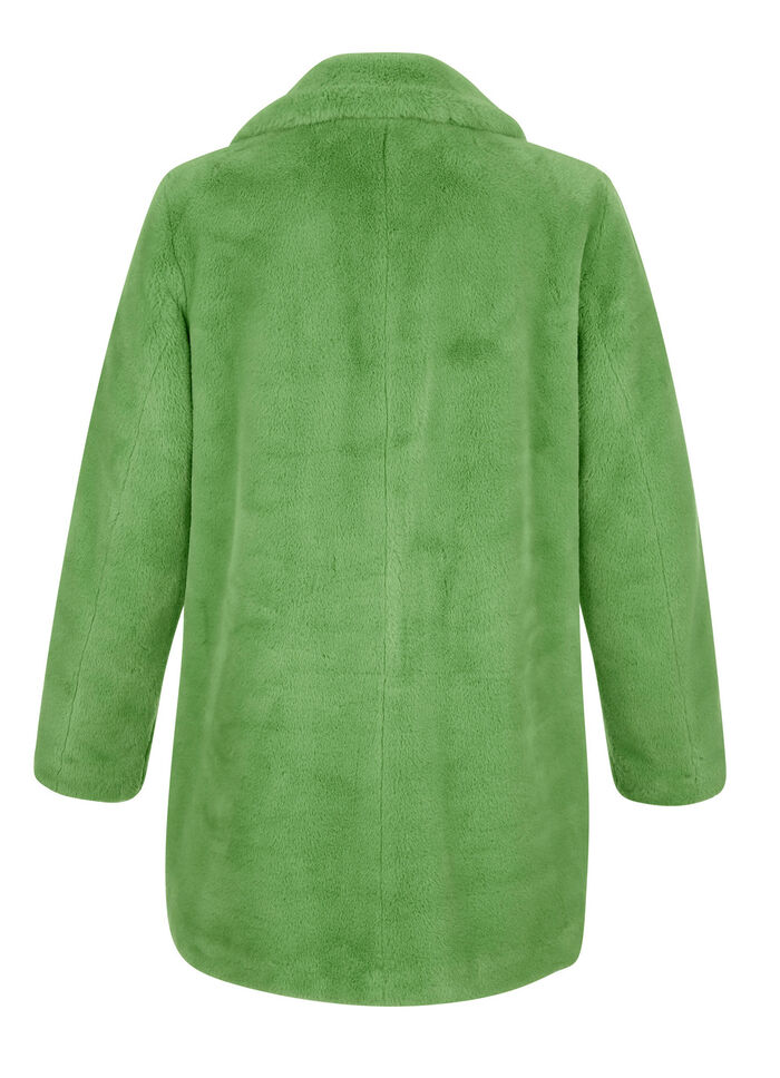 Jas van imitatiebont GROEN