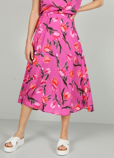 Rok met bloemenmotief 