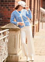 Cardigan in uitgebreid jacquarddesign 