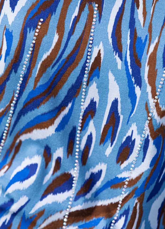 Shirt met strass-versiering op de voorkant 