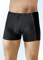 Set van vier boxershorts, effen met contrasterende strepen aan de zijkanten 