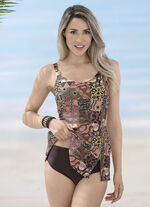 Tankini met een extra lange top 