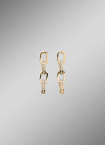 Vergulde roestvrijstalen oorbellen met kristallen 