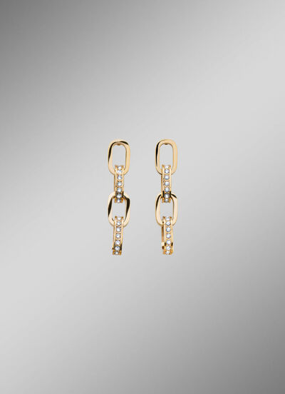 Vergulde roestvrijstalen oorbellen met kristallen 