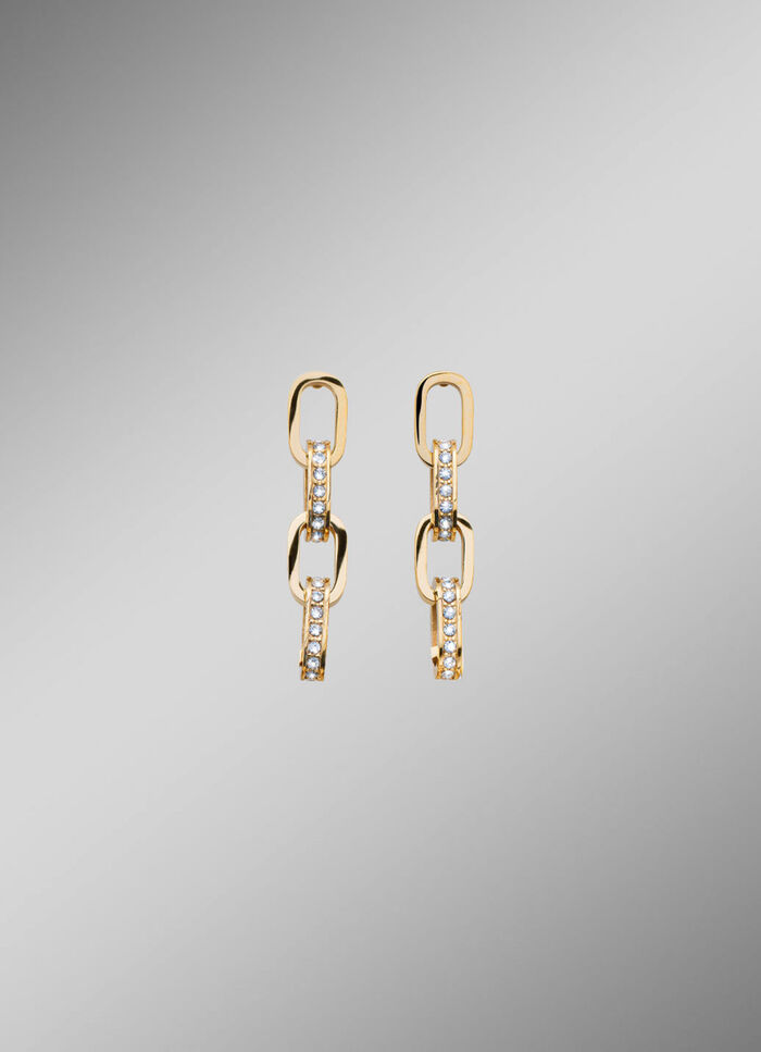 Vergulde roestvrijstalen oorbellen met kristallen 