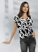 Shirt met wijd gesneden schouders in 2 kleuren 