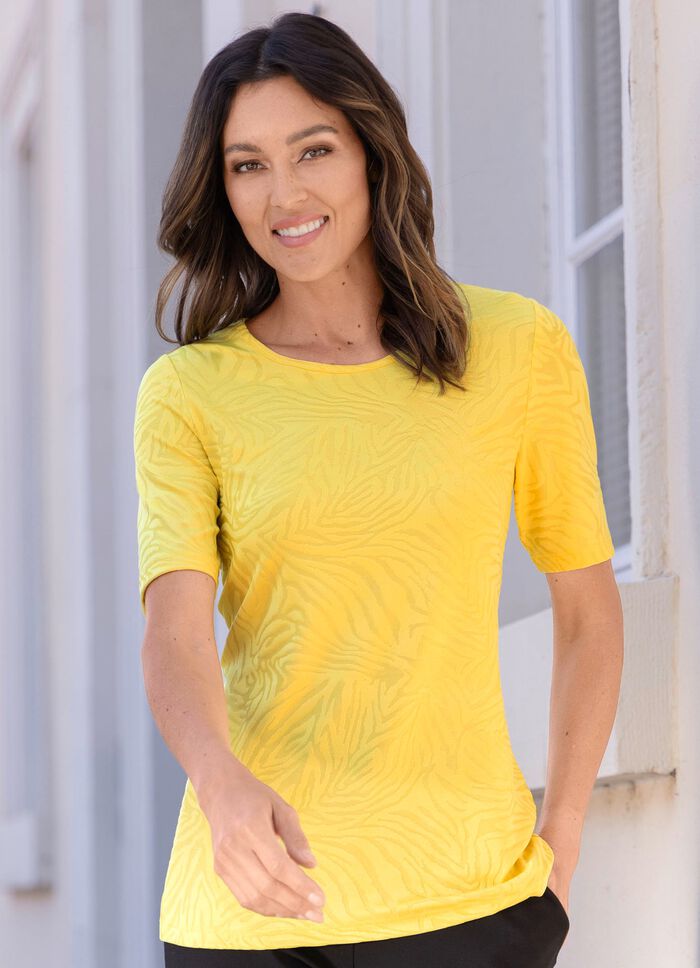 Shirt met ronde hals 