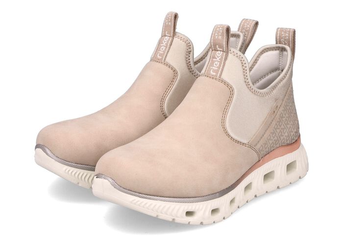 Rieker pantoffels met glinsterende accenten BEIGE-ECRU