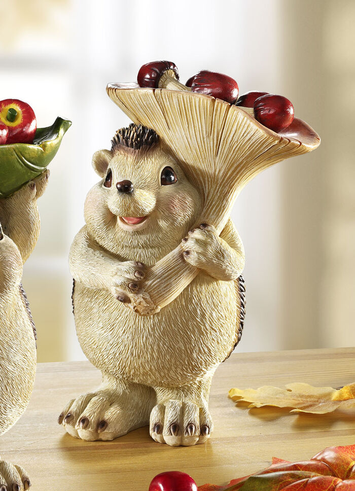 Liefdevol geschilderde egels BEIGE-ROOD