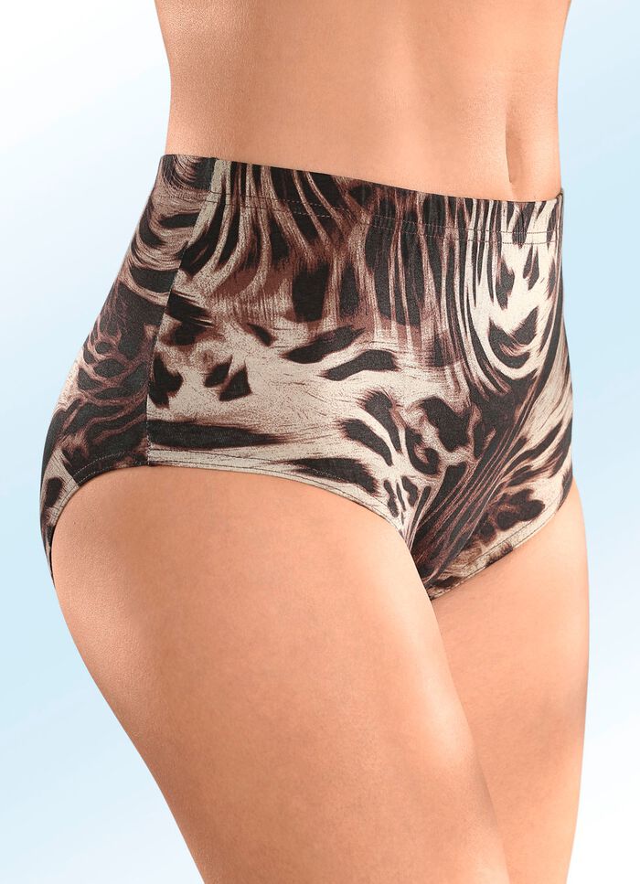 Verpakking met vier slips met roofdierdessin 