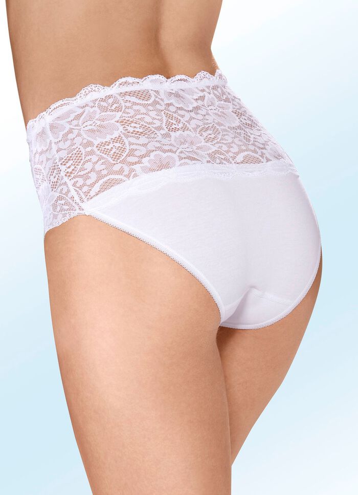 Set van drie slips met elastisch kant 