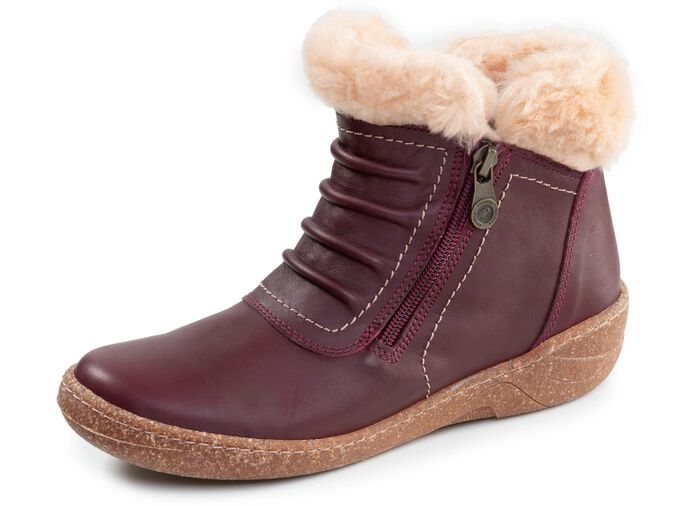 ELENA EDEN, gevoerde dameslaarzen, winterschoenen, breedte G, met uitneembaar voetbed BORDEAUX