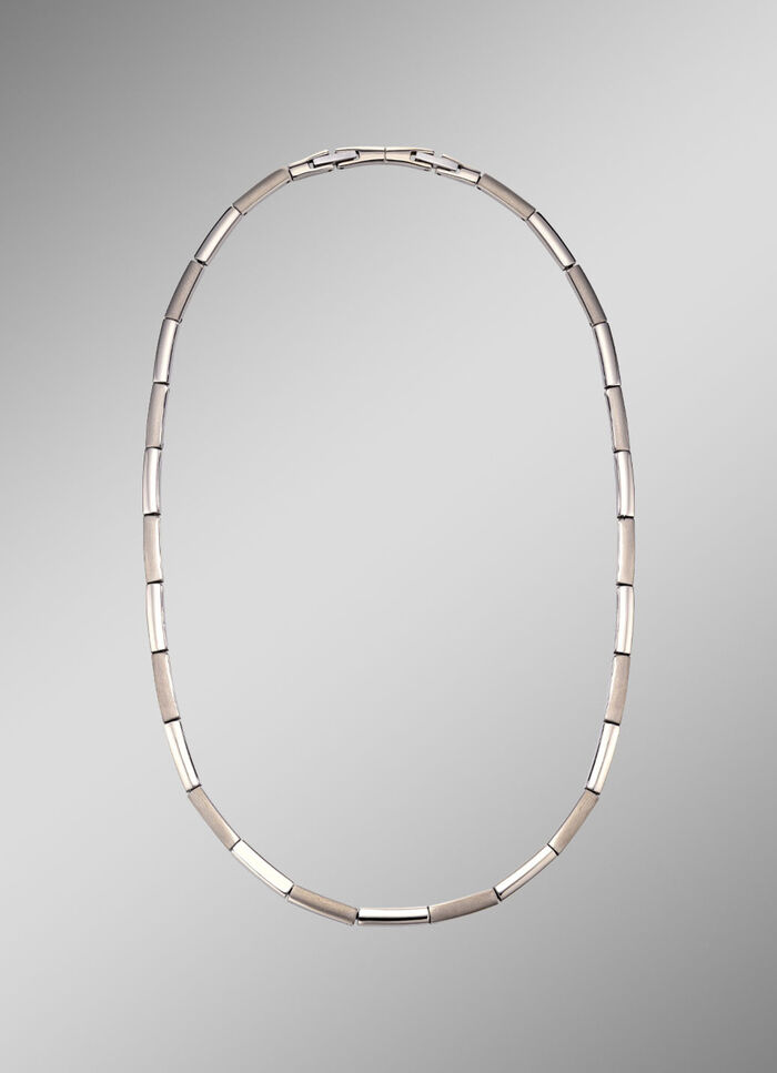 Stijlvolle titanium ketting met clipsluiting 