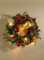 Verlichte dennenkrans 