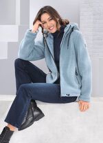 Jas met 2-weg rits IJSBLAUW