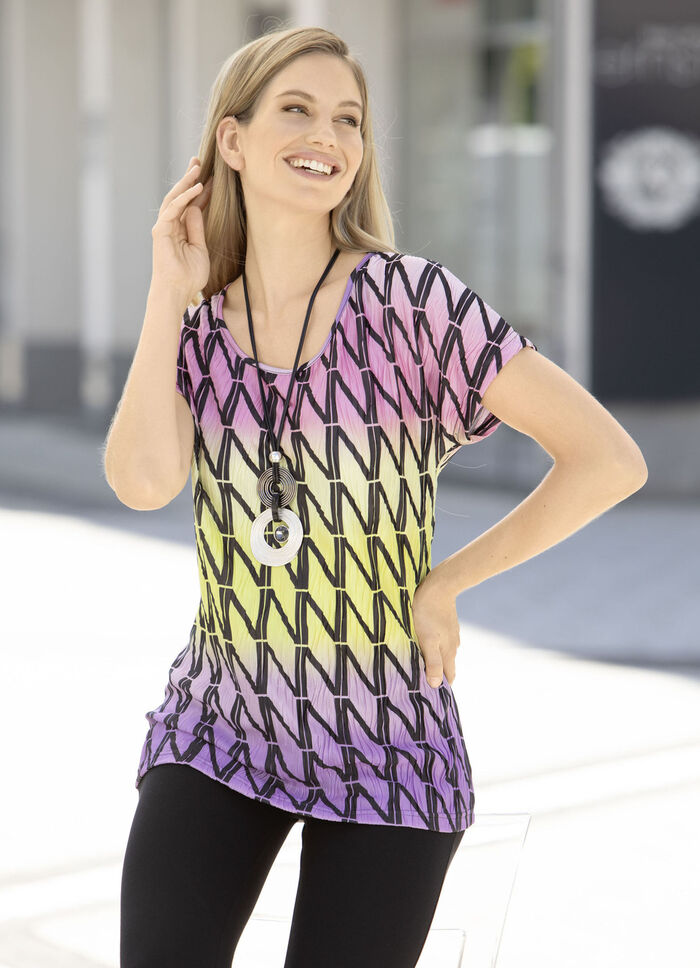 Shirt met wijd gesneden schouders 