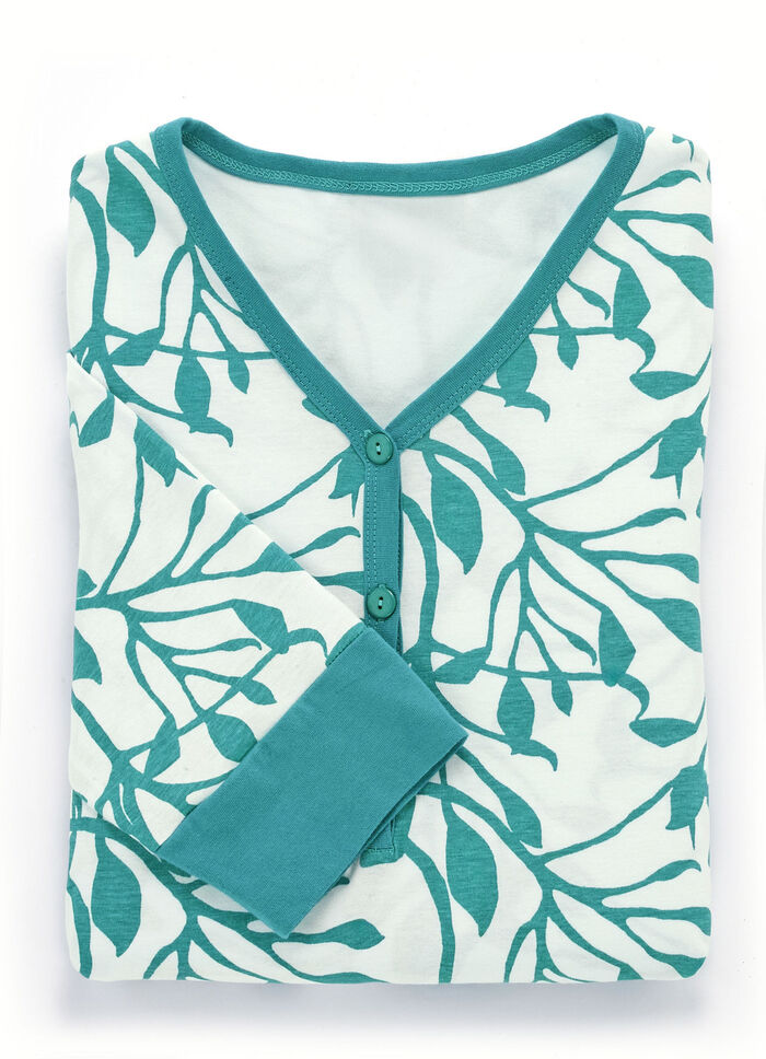 Twee-pack nachthemden tot op de knie met knoopsluiting 