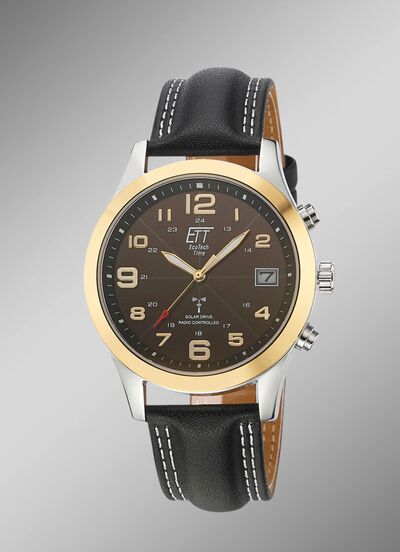 Radiogestuurd herenhorloge op zonne-energie 