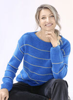 Fleece kwaliteit trui KOBALTBLAUW