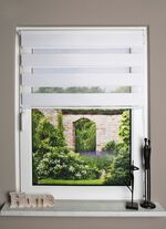 Kettingbediend rolgordijn met klembeugels 