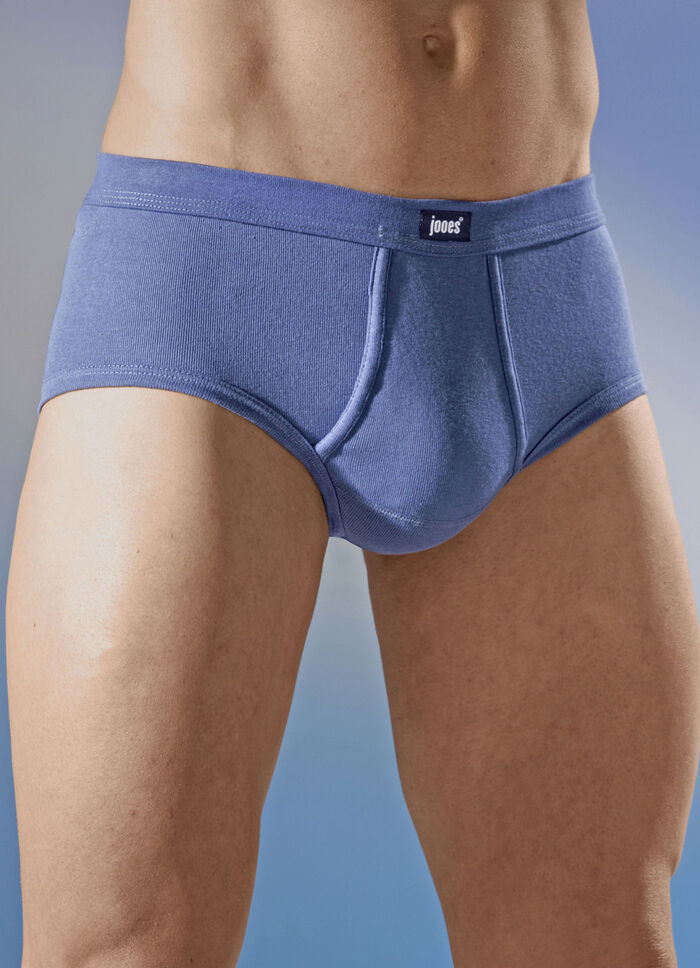 Set van vier slips van fijne rib, met gulp 