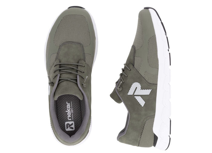 Rieker sneakers met elastische decoratieve vetersluiting OLIJFGROEN