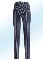 Jeans met opvallend gestreept dessin 