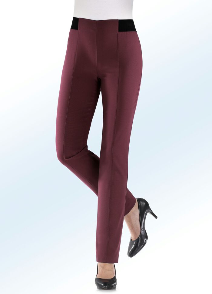 Broek met speciale bandafwerking BORDEAUX