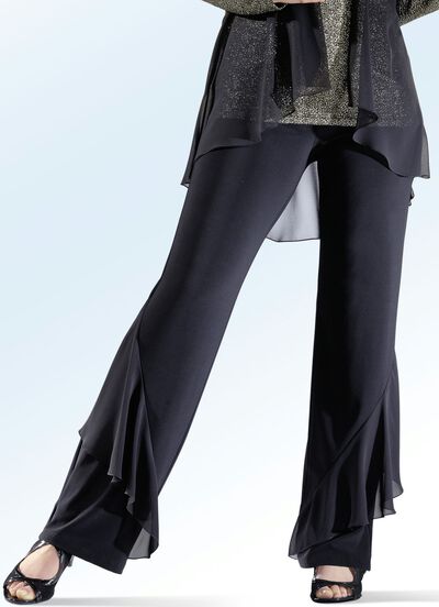 Broek met opvallende volants 