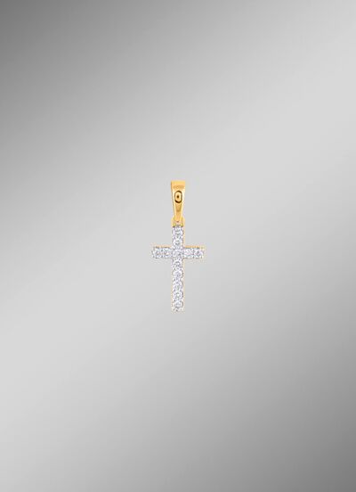 Kruishanger met 12 diamanten 