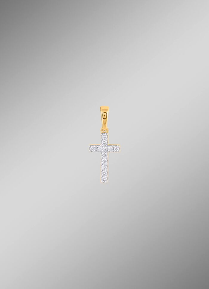 Kruishanger met 12 diamanten 