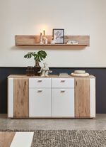 Moderne woonkamermeubels WIT MAT - EIKEN