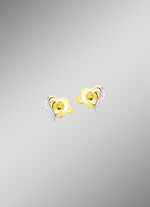 Hart oorbellen in twee kleuren 