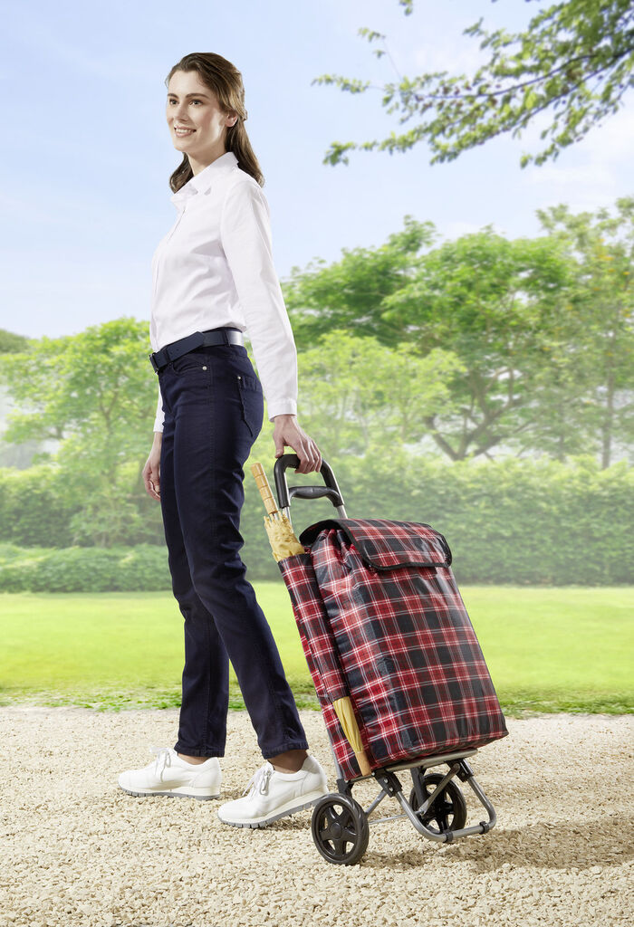 Boodschappentrolley met rugzak 