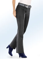 Jeans in trendy bootcut-vorm ZWART