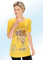 Shirt met bijzondere contrastprint in 3 kleuren 