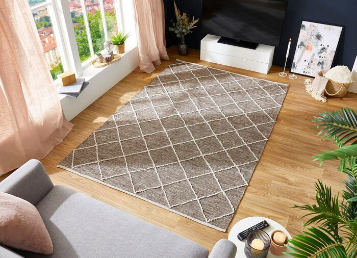 Moderne tapijten en karpetten van 100% katoen 