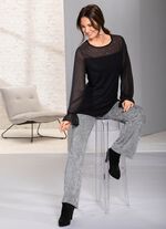 Uitstekend overhemd met chiffon afwerking 