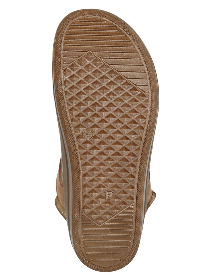 Gemini sandaal van gekleurd rundnappaleer COGNAC